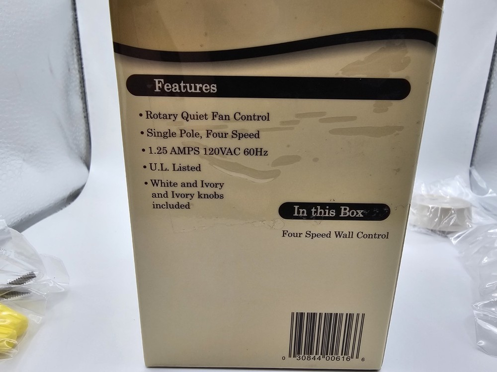 Emerson SW95 Ivory Four-Speed Quiet Fan Control Electronic Solid State