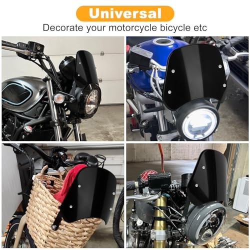 Motorcycle Front Universal Windshield Windscreen Wind Deflector Fairing Front
