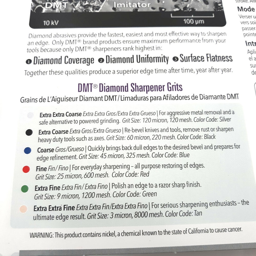 DMT Benchstone Knife Sharpener 6" by 2" Diamond Knife Sharpener w/Fine Grit