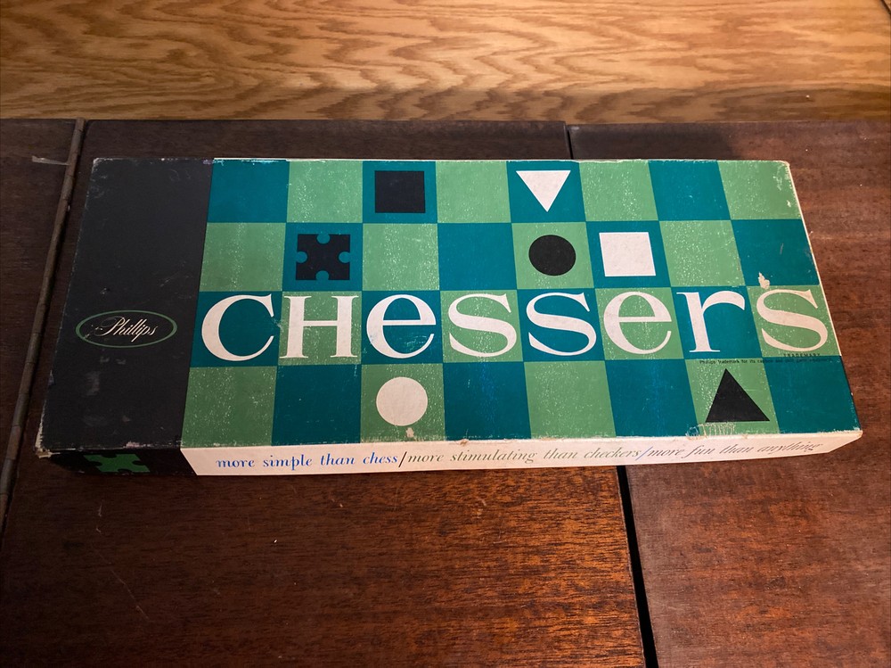 Chessers Board Game By Phillips Vintage 1960 -- VG Complete with rules.