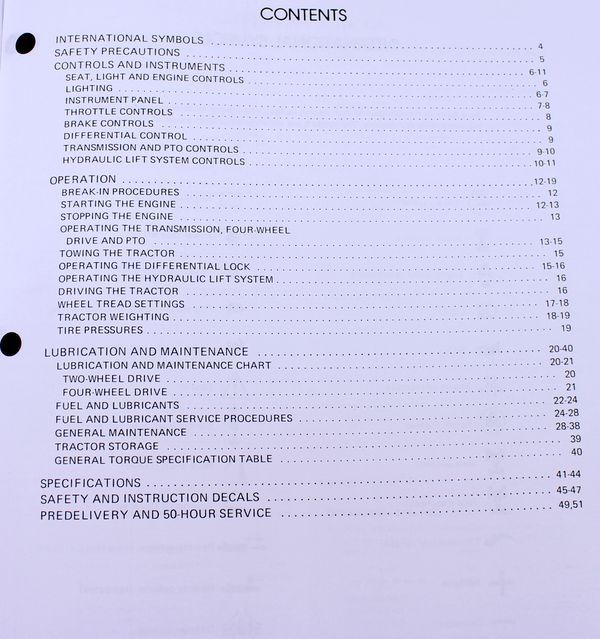 Ford 1500 Tractor Owners Operators Manual Maintenance Diesel Operations Book