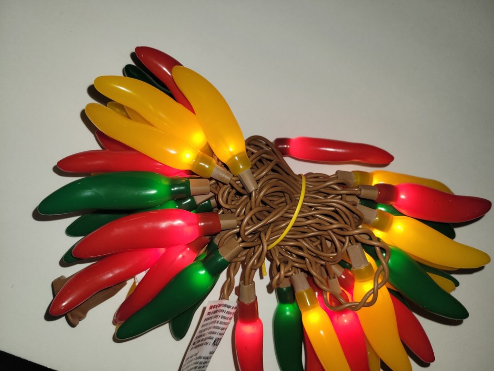 Multi-colored Chili Pepper String Lights 50 Count Set Of 2 Boxes