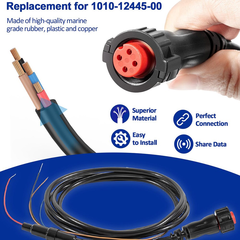 Garmin echoMAP 4-pin Threaded Power Data Cable 010-12445-00