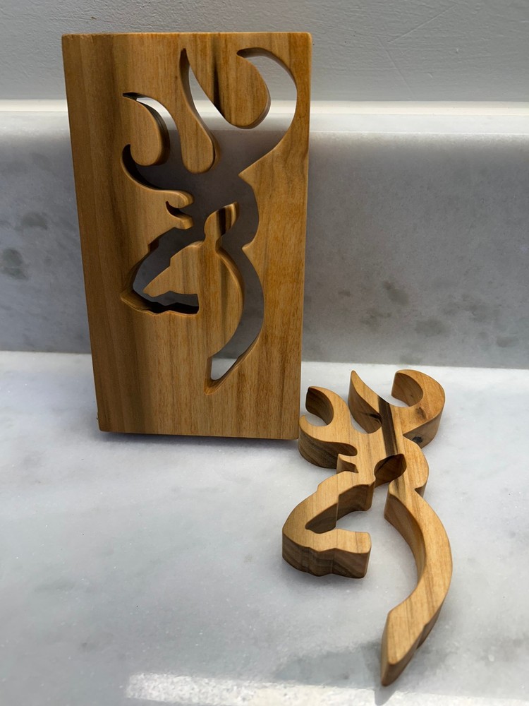 Browning Logo Cut Out on Poplar Board