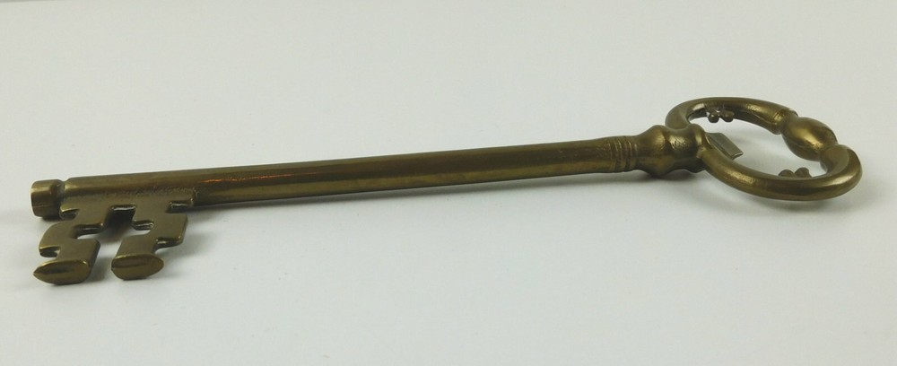 Large Brass Skeleton Key 8 inches