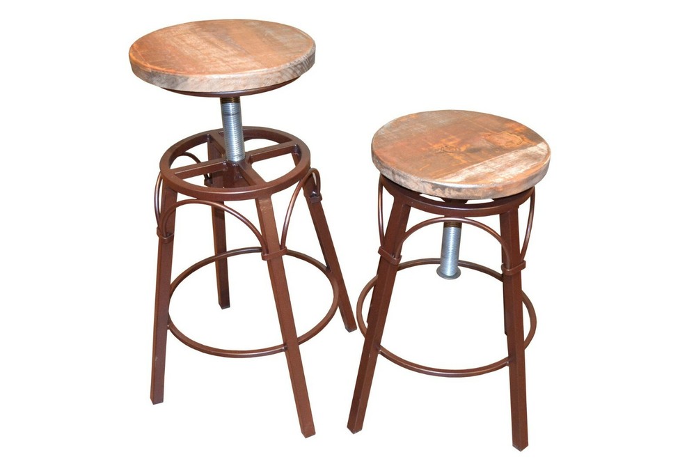 Crafters and Weavers Bayshore Rustic Style Pub Table Set with Two Bar Stools