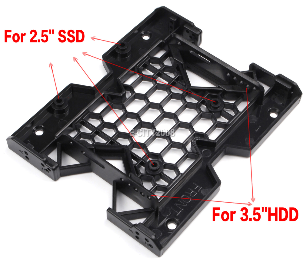 2PCS 2.5 / 3.5 to 5.25 Drive Bay Computer Case Adapter HDD SSD Mounting Bracket