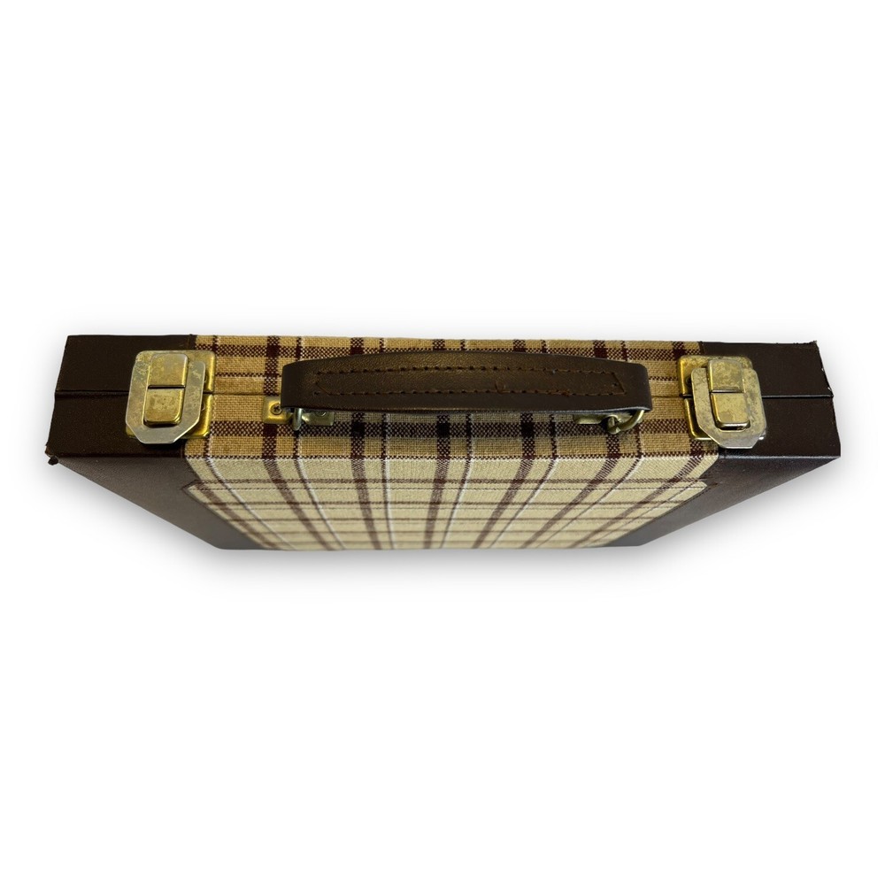 Vintage Backgammon Game Briefcase Canvas Vinyl