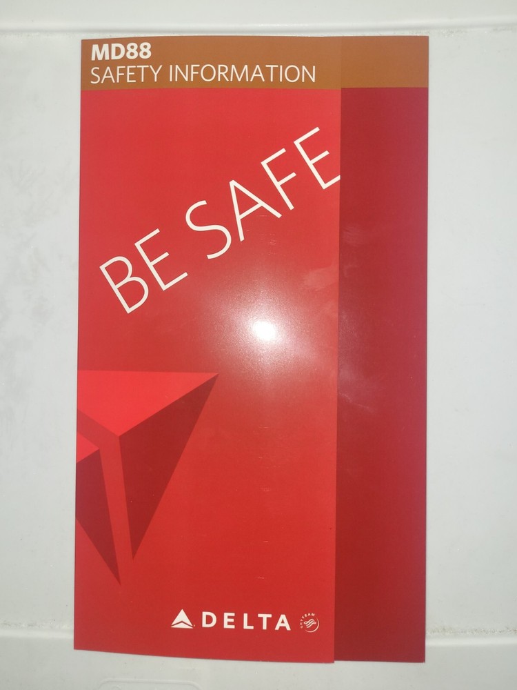 Delta Airlines MD-88 Safety Card