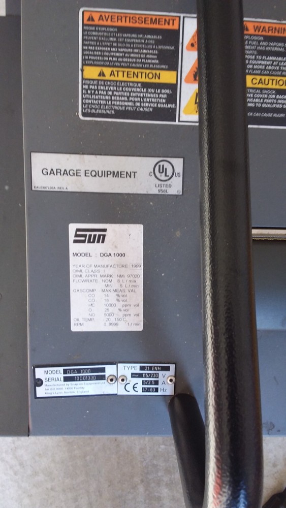 Sun DGA1000 Emission analyzer