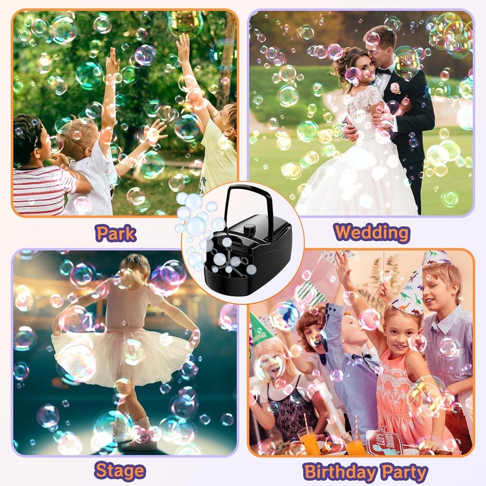 Bubble Machine, Automatic 18000+ Per Minute Big Bubbles Blower Maker for Kids...