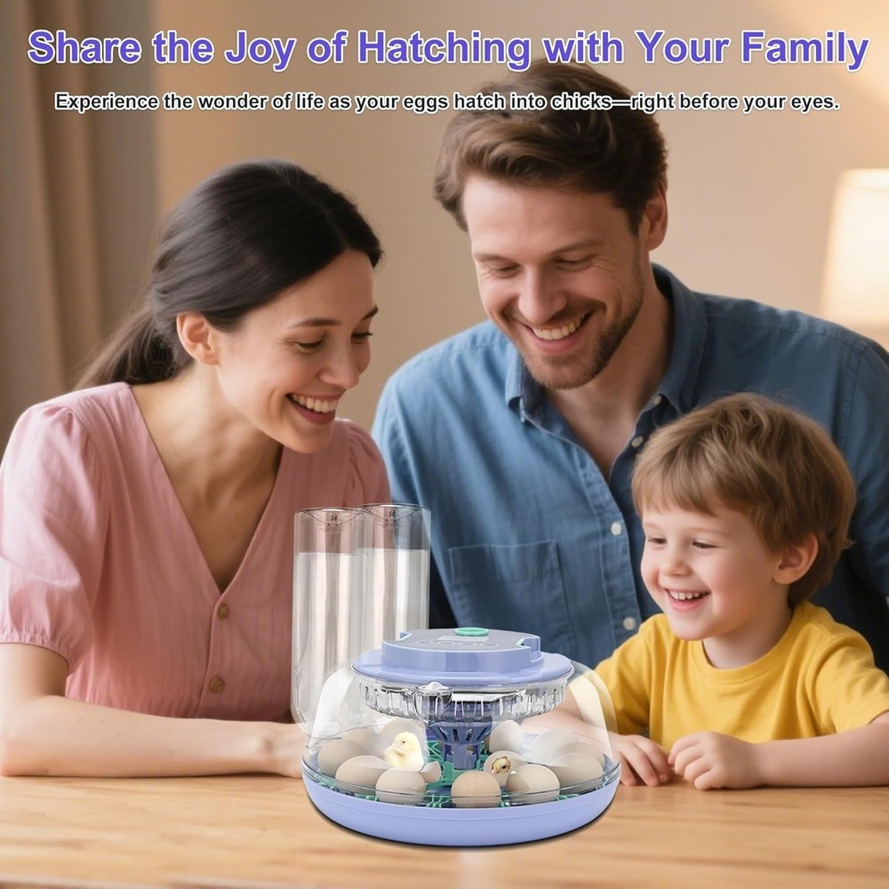 18 Egg Incubator for Hatching Chicks, Automatic Egg Turner Holds 18 Eggs, Sma...