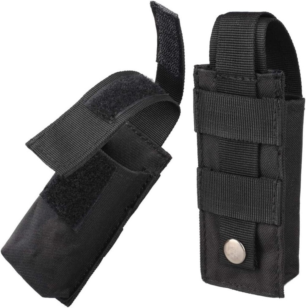 Tactical Molle Flashlight Holder Belt Holster Flashlight Pouch Torch Carry Case