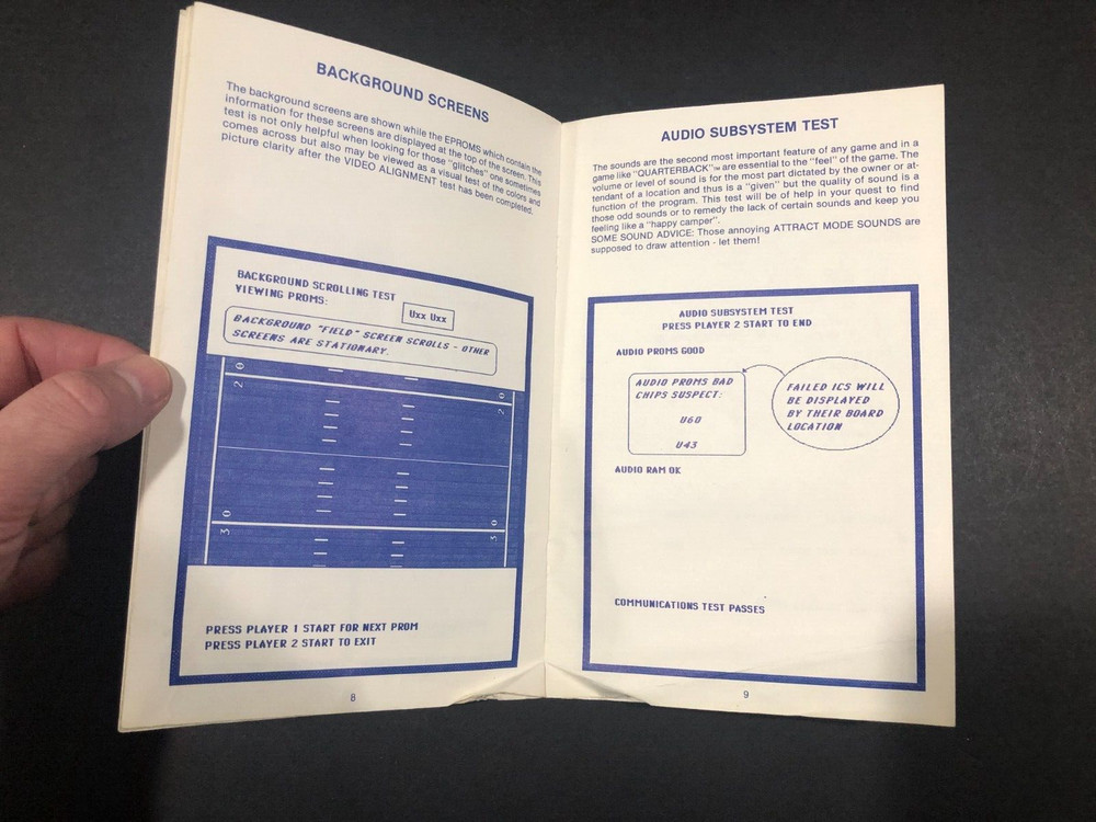 Quarterback Arcade Diagnostic Manual .......Leland Corp