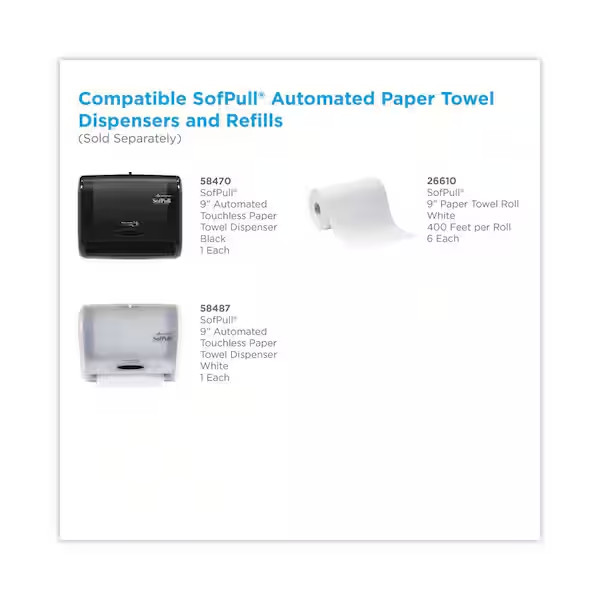 SofPull 9” Paper Towel Roll by GP PRO (Georgia-Pacific), White, 26610, 400