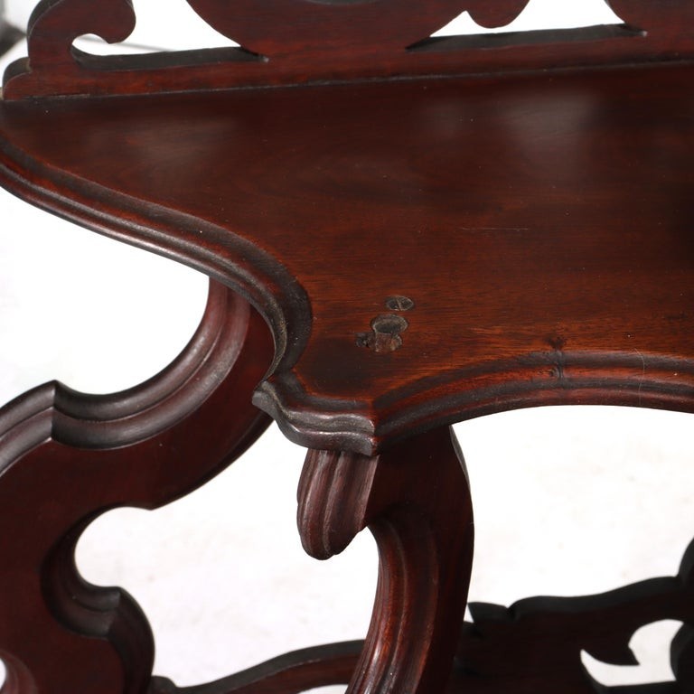 Victorian Walnut & Burl Etagere Server C1880