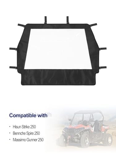 UTV Rear Soft PVC Windshield Fits Hisun/Bennche/Massimo 250 Models | Durable