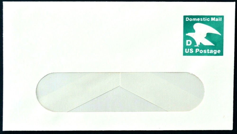 1985 US Sc. #U607 stamped window envelope, 22 cent "D" stamp mint, very nice