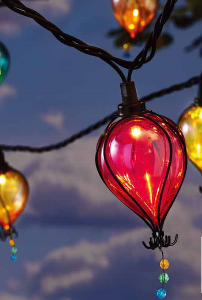 Multicolor Balloon Shape Tear Drop String Lights Shatterproof backyard 10-Count