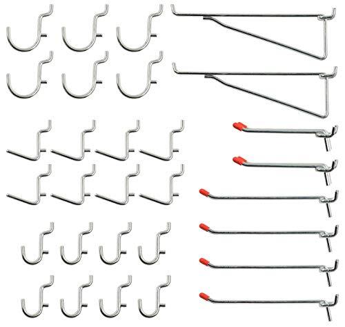 30pc Heavy Duty Pegboard Hooks Set Peg Board Hook Assortment and Accessories ...