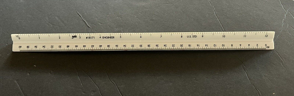 Vintage Drafting Scales Engineering Triangular Graphic Arts Pickett Staedler