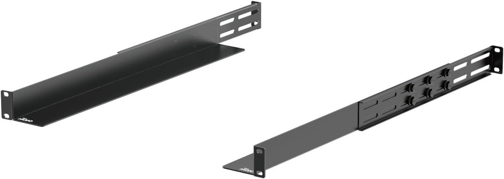 Easy Install 1U Rack Shelf Rails with Adjustable Depth – Perfect for AV/IT Gear