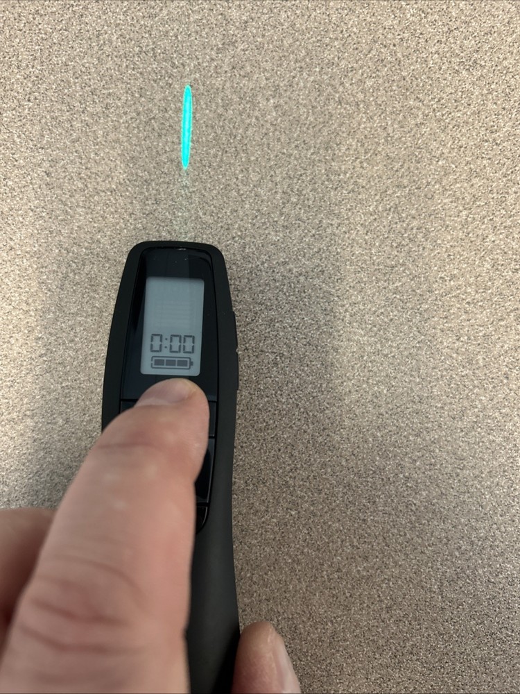 Logitech R800 Presenter Remote Green Laser Pointer LCD Timer No Receiver