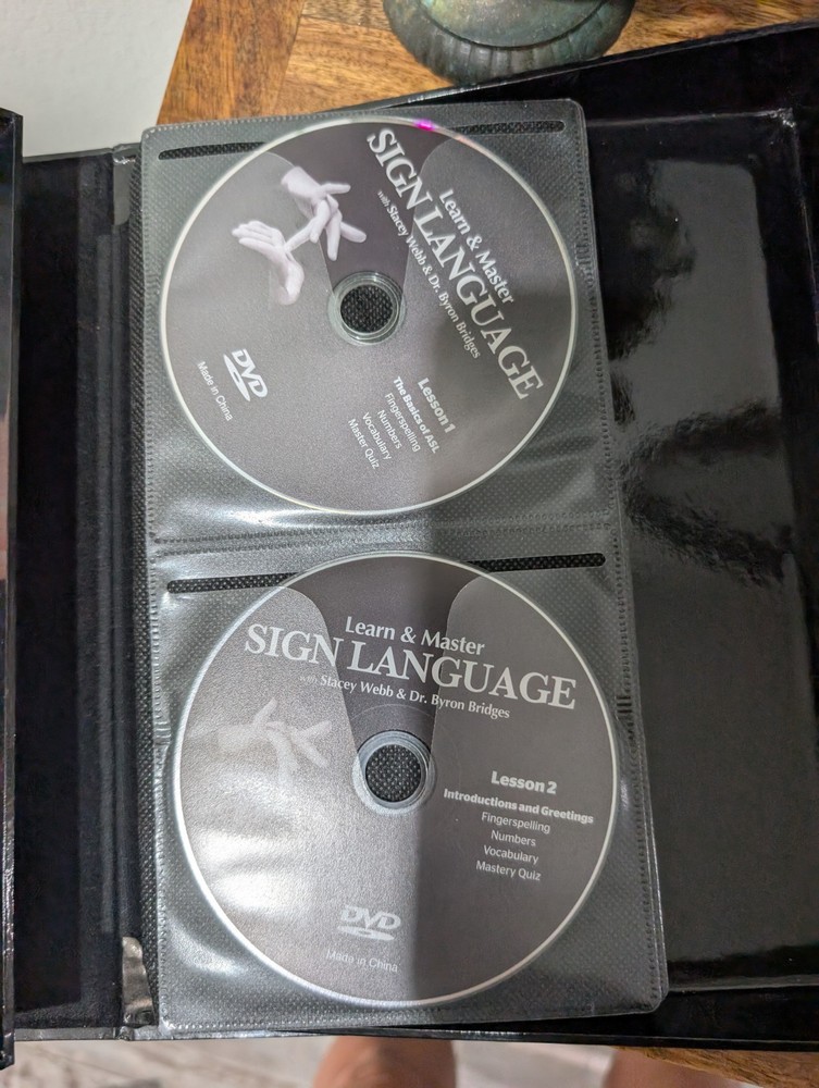 Learn & Master Sign Language / Webb & Bridges 2014 - 25 DVDS + Lesson Book