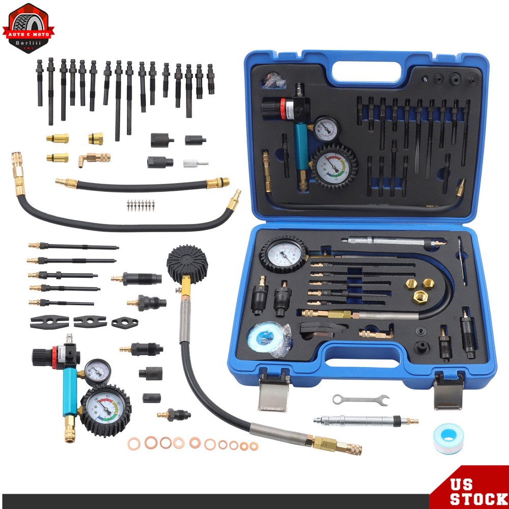 46PCS Petrol Diesel Engine Compression Tester Leak Down Diagnostic Tool Kit