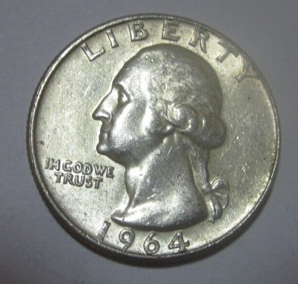 1964  Washington Silver Quarter   90% Silver