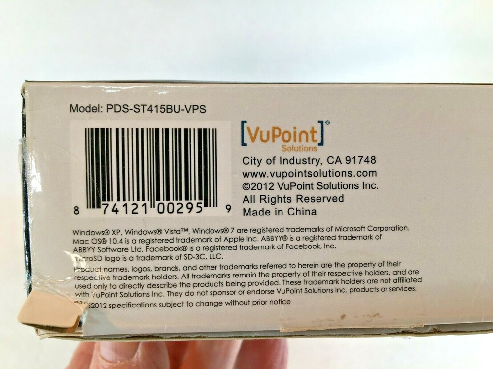 VuPoint Solutions MAGIC WAND Portable Scanner ST415BU