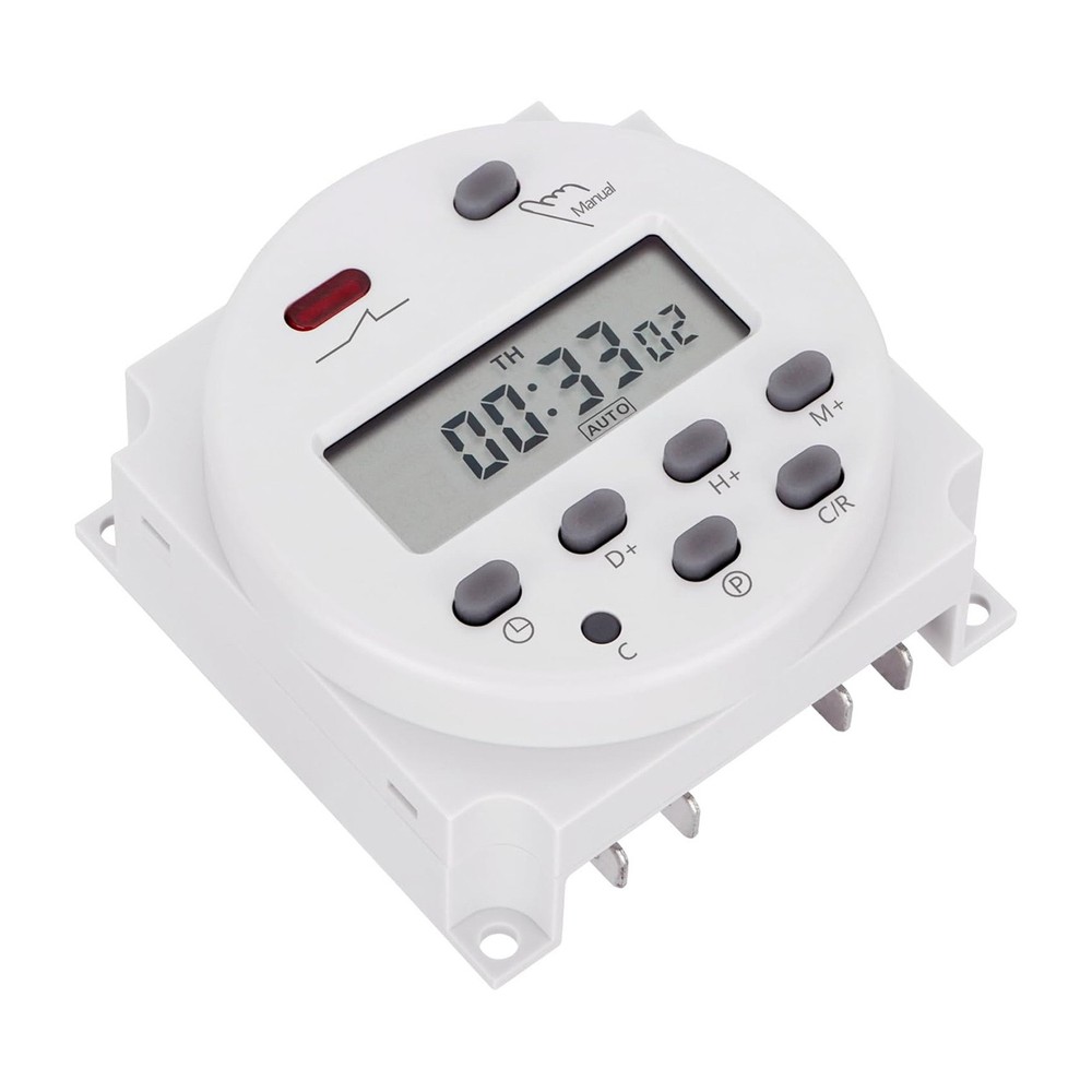 DC 12V Digital LCD Weekly Programmable Timer For Relay Switch 16A 17 Programs
