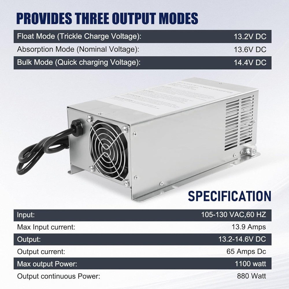 WF-9855 55 Amp Deck Mount Charger/Converter for RV Trailer Camper 9800 Series