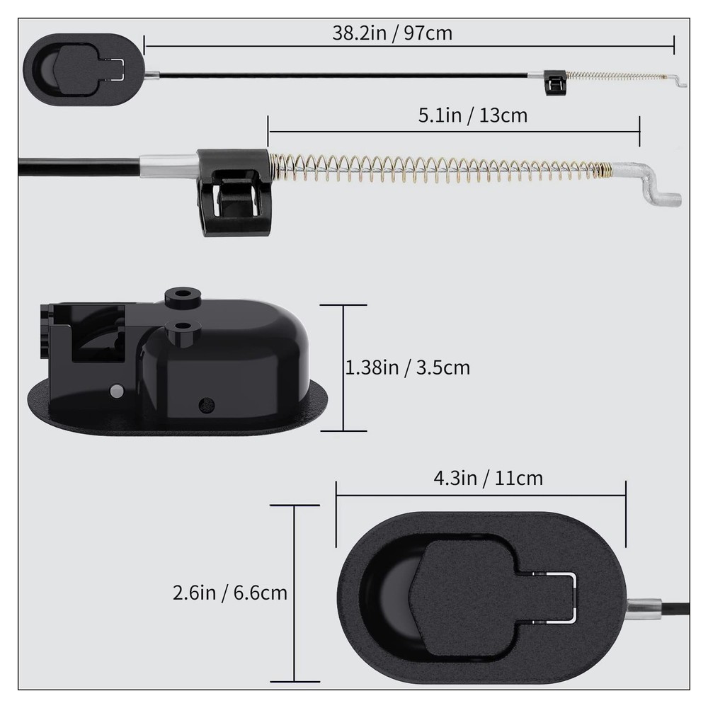 Recliner Replacement Parts Release Pull Handle & Cable for Most Recliner Chairs
