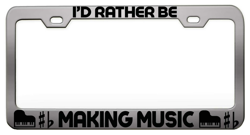 ID RATHER BE MAKING  License Plate Frame  H58
