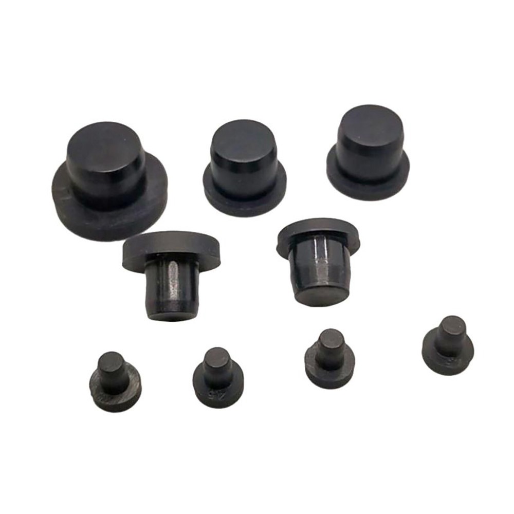 3mm~15mm Hole Plug End Cap Round Solid Silicone Rubber Blanking Seal Bung Black