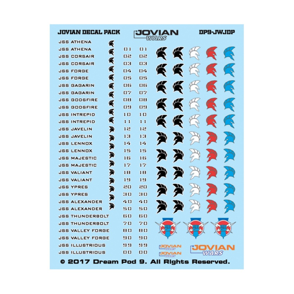 DP9 Sci-Fi Mini Jovian Decal Pack New
