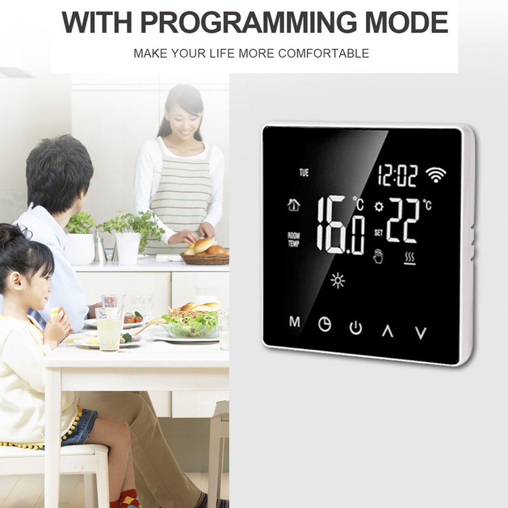 App Control Digital Smart Thermostat Programmable wifi Wireless Home Room Sensor