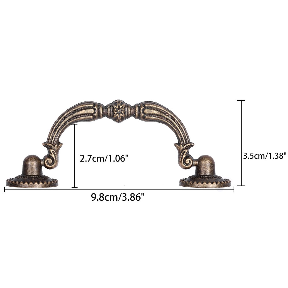 1-10 PACK Drop Bail Dresser Pull Handle Drawer Pulls Rustic Antique Black Bronze