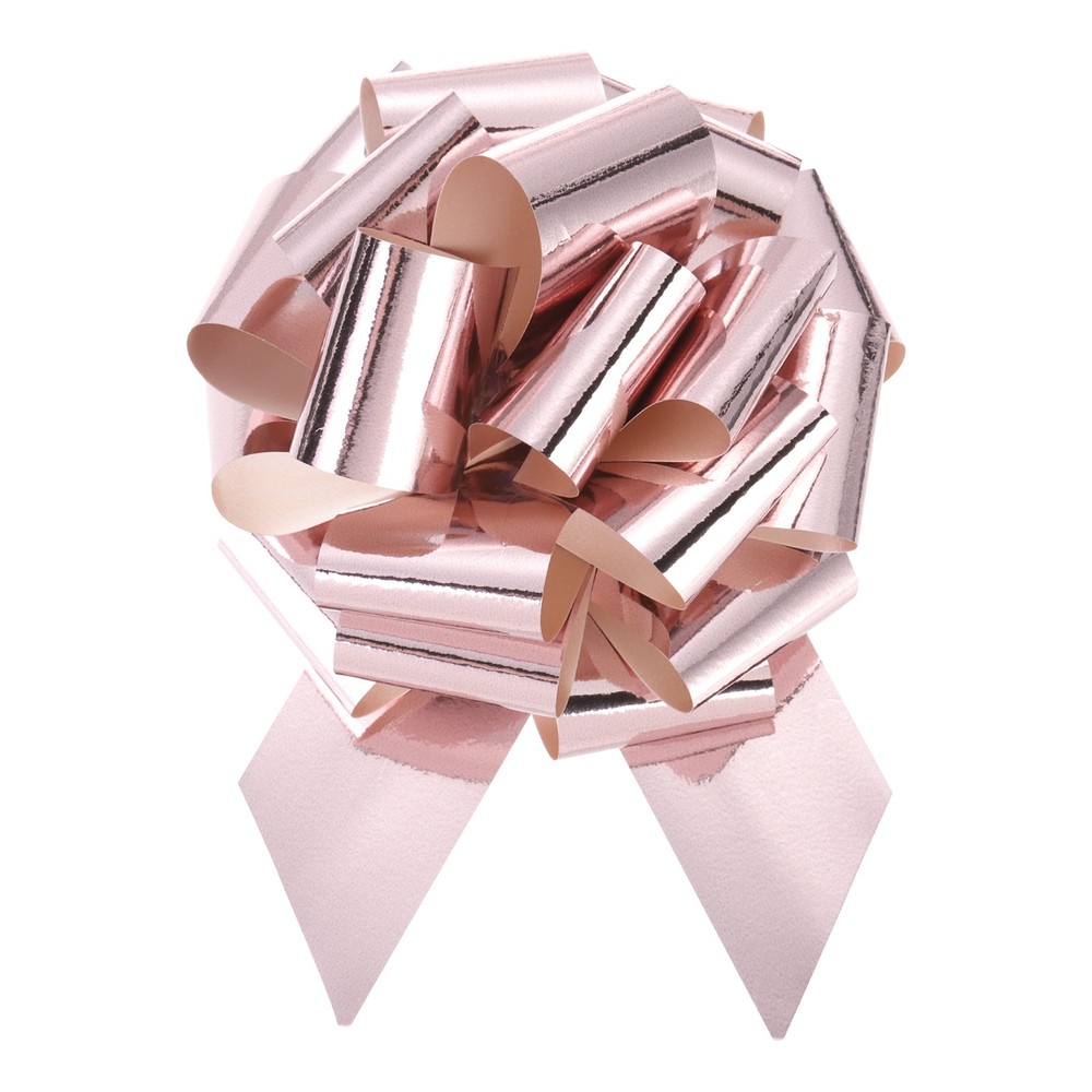 10pcs 8" Metallic Large Big Pull Bow Gift Wrapping Bows Ribbon Rose Gold