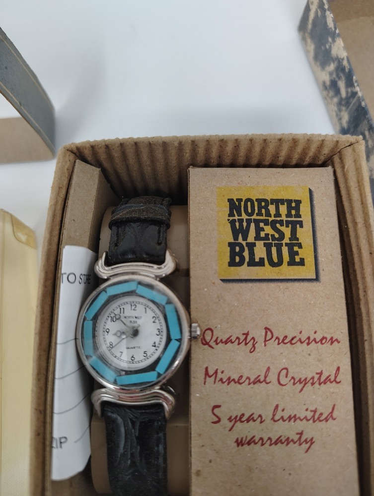 NWT Northwest Blue Quartz Watch Women’s Black Strap
