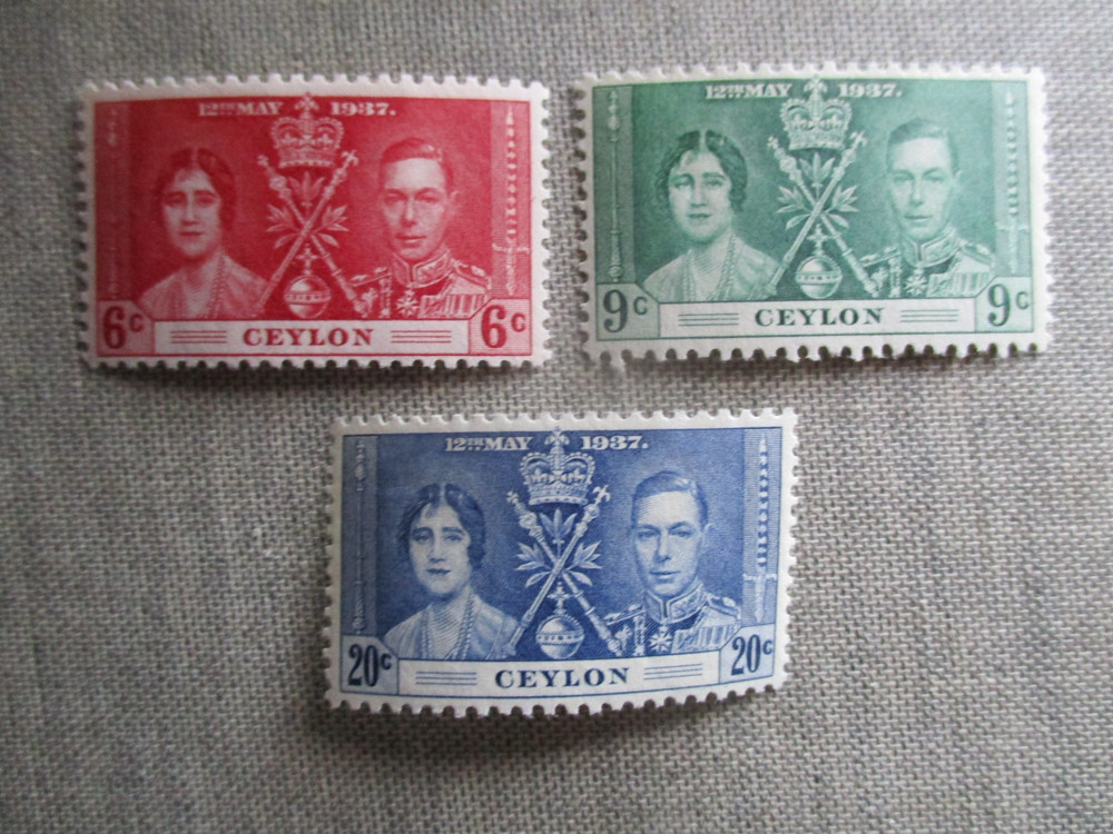 Ceylon, Scott# 275-277, MH