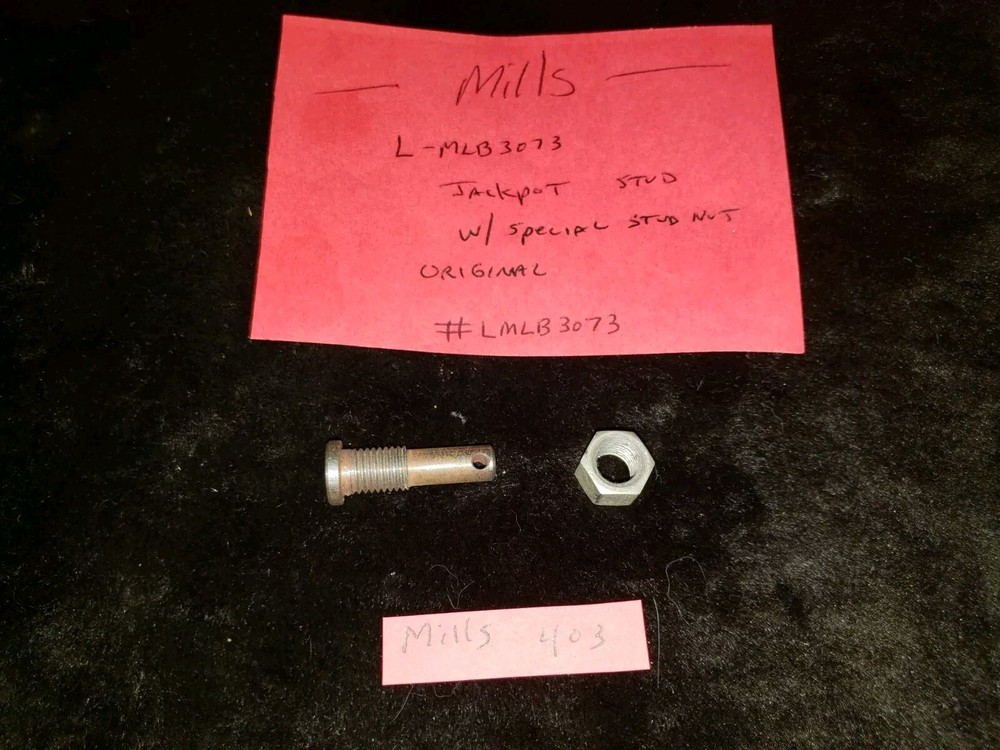Set of ORIGINAL REPLACEMENT MILLS Jackpot STUD & STUD NUT #LMLB3073 - 403