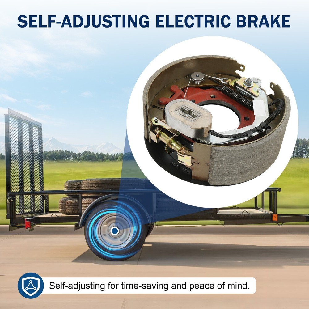 2PCS 12-1/4x4" 10K HD Electric Backing Plate 10000 Trailer Brake Fits Dexter