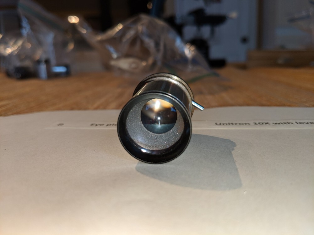Vintage Microscope Eye piece Unitron 10X with lever #D