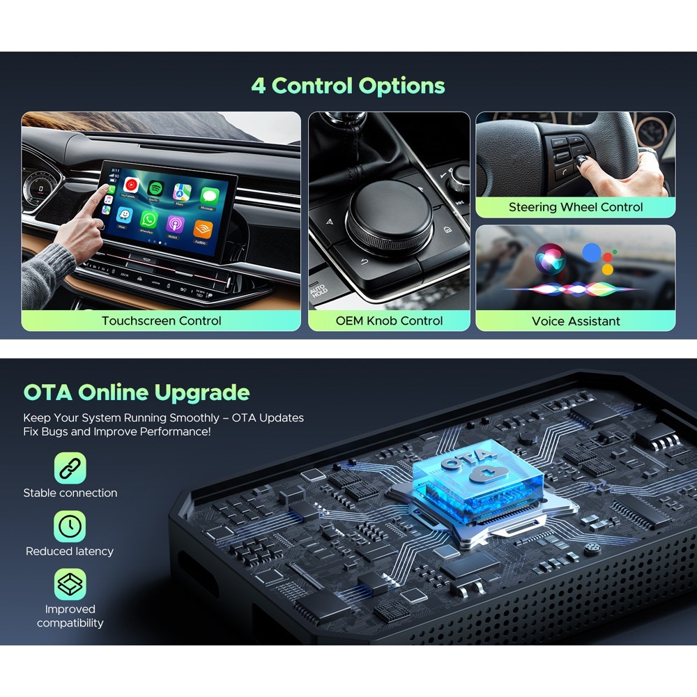 2026 Wireless CarPlay & Android Auto AI Box Android 13 Car Multimedia w/ YouTube