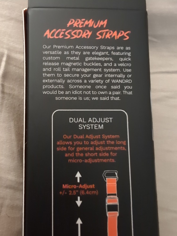 Wandrd Premium Accessory Straps 2 Pack Orange