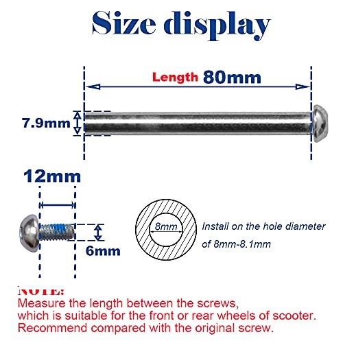 M8 Screws for 2-3-4-Wheel Kid Scoote Replacement Micro Mini 53 Millimeters