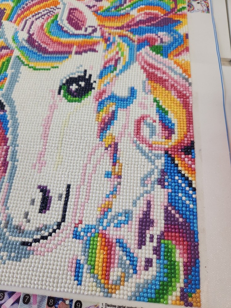 Completed Pony Bead Embroidery Scheme Pattern # S8771 Dimensions 16"x12".