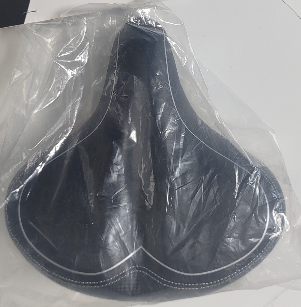 Bikeroo Comfortable Oversized Replacement Black Bike Saddle Seat